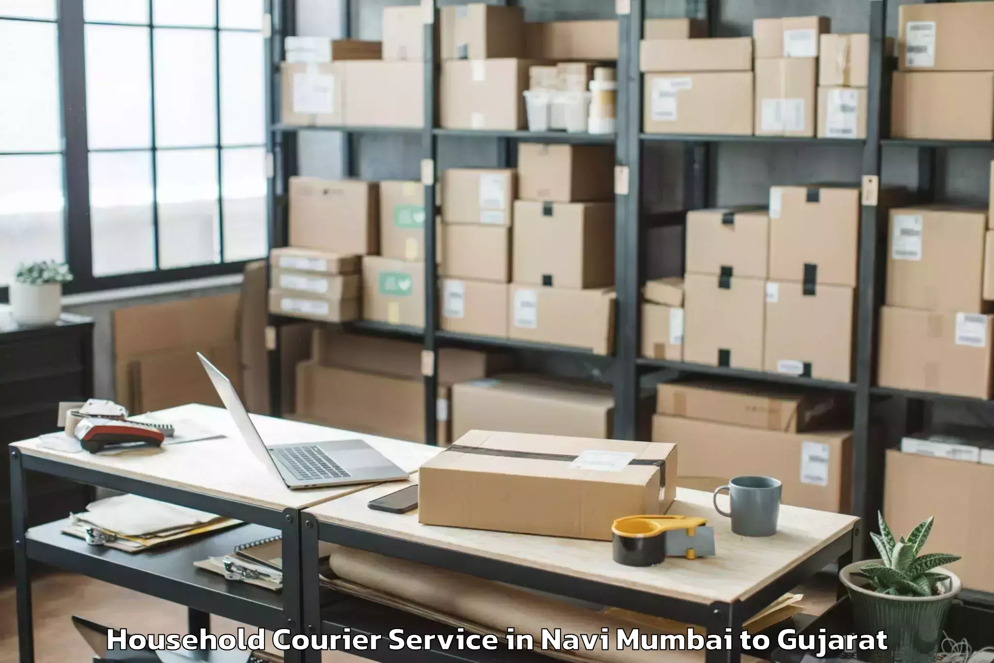 Hassle-Free Navi Mumbai to Dahej Port Household Courier